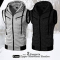 Pack of 2 Jaqueta Front Zipper Sleeveless Hoodies | 2 Pieces | New Jet Collection Upper