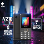 Villaon V210 1.8 Inch LCD Dual SIM Mobile With Removable 2500mAh Battery Basic Camera FM Radio Torch Light And PTA Approved (Random Color)
