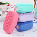 Silicone Body Scrubber Bath Sponge – Soft Exfoliating Shower Brush for Men & Women (Random Color)