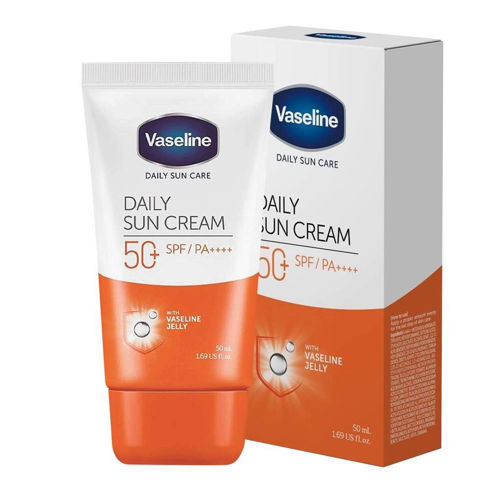 Vaseline Daily Sun Care Sun Cream SPF50+ PA++++ | Lightweight Moisturizing Sunscreen For Face & Body 50ml