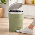 Royal Round Garbage Bin With Pedal - Standard size Trash Can with Lid for Kitchen, Bathroom & Office