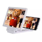 8 Inch F1 3D Mobile Phone Screen Magnifier HD Video Amplifier Stand Bracket with Movie Game Magnifying Folding Phone Desk Holder