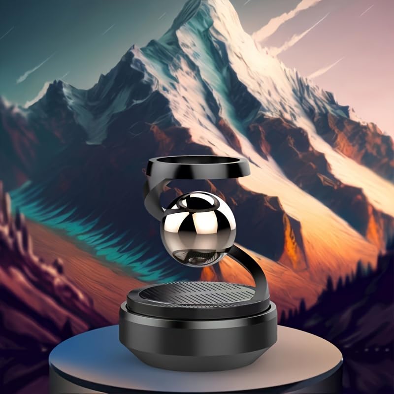 Star Solar Powered Levitating Ball Air Freshener for Car Dashboard, Aesthetic Car Decor | Best Quality ( Random Color )