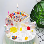 Flabellum Musical Birthday Candle – Rotating Flower Cake Candle with Music & Sparkling Flame Party Decoration