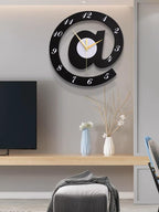 The Sign (@)3D Wooden wall clock for Living Room, Bed Room Home Decor Art &amp; Hanging Decorative Showpiece Items
