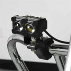 Motorcycle Robot Dual Colour LED Work &amp; Driving Lights – 5000K–6500K Two-Color External Headlights / Fog Lamp
