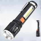 P50 super light rechargeable flashlight - Super bright Led Light - zoomable Rechargeable torch 3 mode