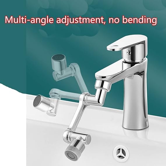 Rotation Faucet Sprayer Head Universal 1080°Rotatable Bathroom Washbasin Tap Splash Filter  Water Saving Bubbler Nozzle (Without Box)