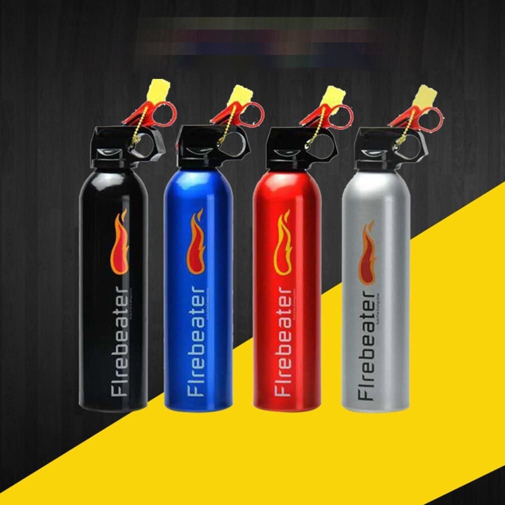 Universal Motorcycle Fire Extinguisher Bottle – 500gram - Heavy-Duty Metal Body with Mounting Bracket – Fits All Bikes &amp; Motorcycles – Compact Emergency Safety Tool ( Random Color )
