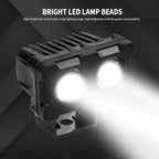 Motorcycle Robot Dual Colour LED Work &amp; Driving Lights – 5000K–6500K Two-Color External Headlights / Fog Lamp
