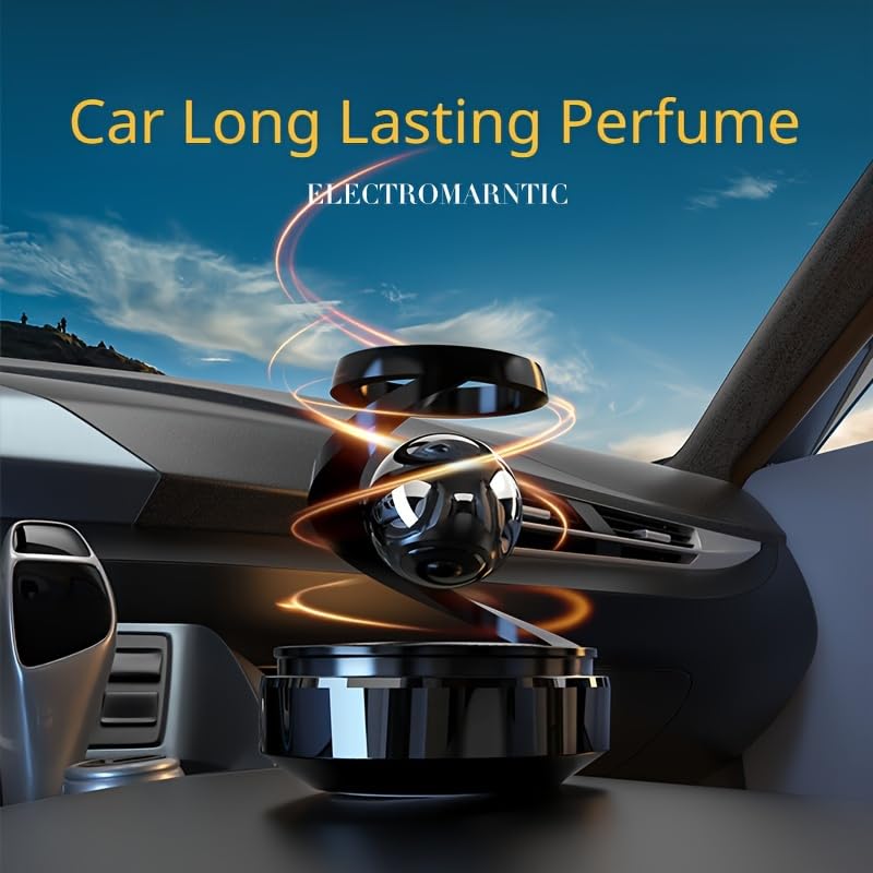 Star Solar Powered Levitating Ball Air Freshener for Car Dashboard, Aesthetic Car Decor | Best Quality ( Random Color )