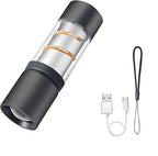 Stainless Steel LED Mini Usb Torch, Mini Pocket Flashlight - White
