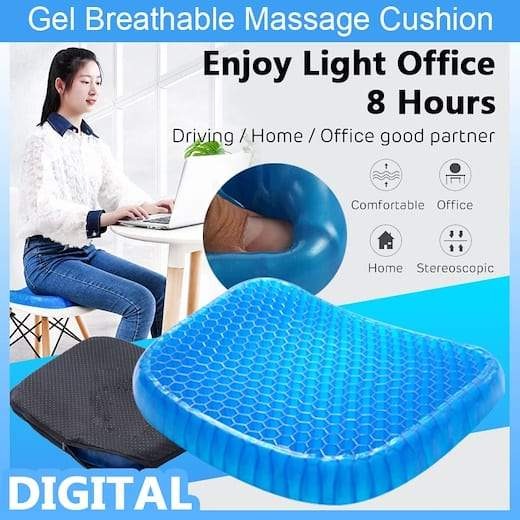 Non Slip Egg Sitter Gel Seat Cushion Soft Sitting Support Pad Cushion for Car and Office Chair Seat Pads Breathable Honeycomb Bike Seat Foam