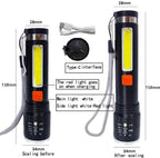 P50 super light rechargeable flashlight - Super bright Led Light - zoomable Rechargeable torch 3 mode