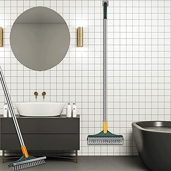 2 in 1 Floor Cleaning Brush Bathroom Tile Windows Floor Cleaning Brush with 120° Rotatable Head - Multipurpose Bathroom Floor Cleaning Brush - Floor Brush Scrubber - Without Box | Floor Cleaning Brush