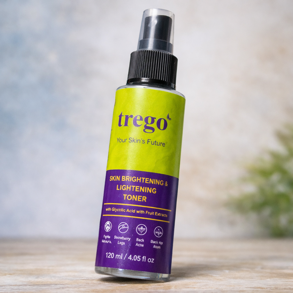 Trego Skin Brightening & Lightening Toner – 7% Glycolic Acid Exfoliating Spray for Face & Body (120ml)