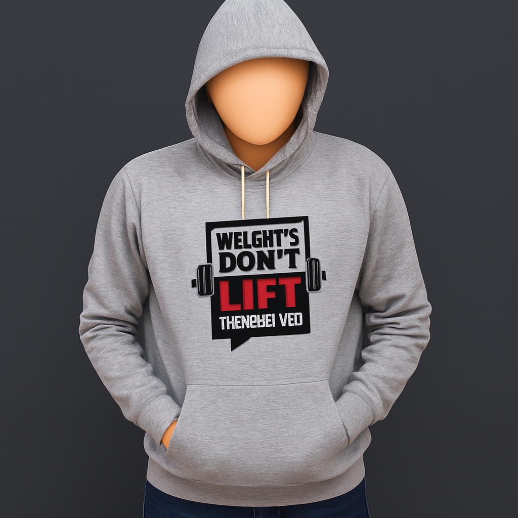 New Summer Collection Full Grey Hoodie Weight Don't Lift Printed For Men And Boys