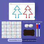 2-in-1 Brain Development Training Kit – Reusable Finger Maze & Pen Control Workbook for Kids & Adults (20 Training Pictures)
