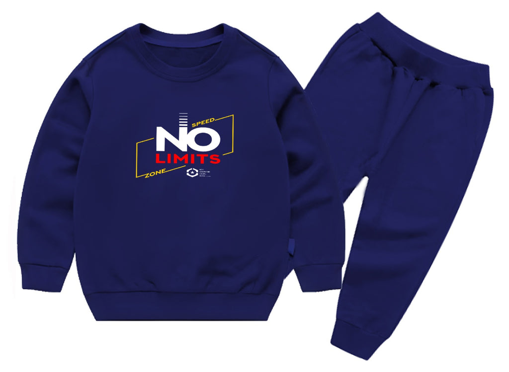 Kids Navey Blue no limit  Printed Stylish Kids' Tracksuit Set | FOR BABY AND KIDS