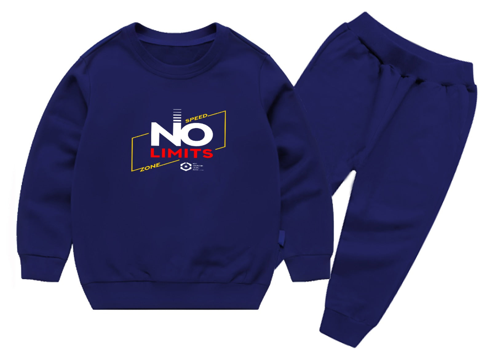 Kids Navey Blue no limit  Printed Stylish Kids' Tracksuit Set | FOR BABY AND KIDS