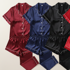 Couple Night Suit / Silk Satin Sleepwear Set – Short & Long Style Combo (4 Pcs) | SKU: DC-C009