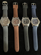 Patek Philippe Mens Watch Luxury Design With Comfortable Silicone Strap Water Resistant Date Feature