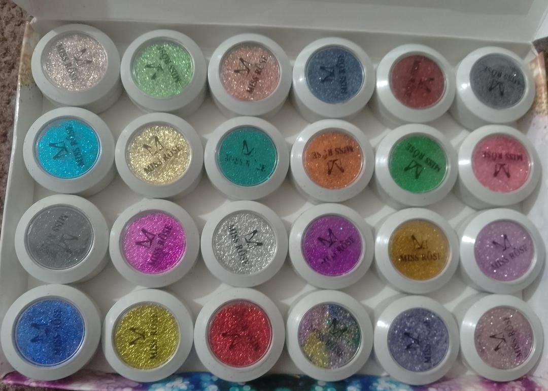 Miss Rose Multicolor High Pigmented Glitter Shimmer Eyeshadow Palette Set Professional Eye Makeup - Pack of 24