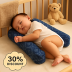 Soft Baby Sleeping Pillow With Neck Support | Comfortable Newborn Pillow For Head & Neck Protection | Printed Baby Sleep Cushion