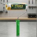 Tiger All-Rounder 9-Inch Professional Paint Roller – Multi-Purpose Wall Painting Tool with Ergonomic Green Handle – High-Absorbency 9" Roller for Smooth & Textured Walls