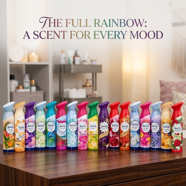 Febreze Air Freshener / Air Mist – 48 Hr Long Lasting Fragrance Spray (Random Color)