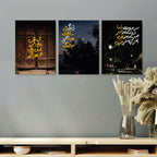 Set of 3 Premium Wall Art Photo Tiles – Modern Home Decor Sets 8x11