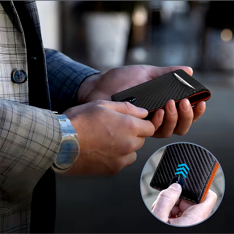 RFID Money Clip Card Holder – Slim Wallet with 12 Card Slots