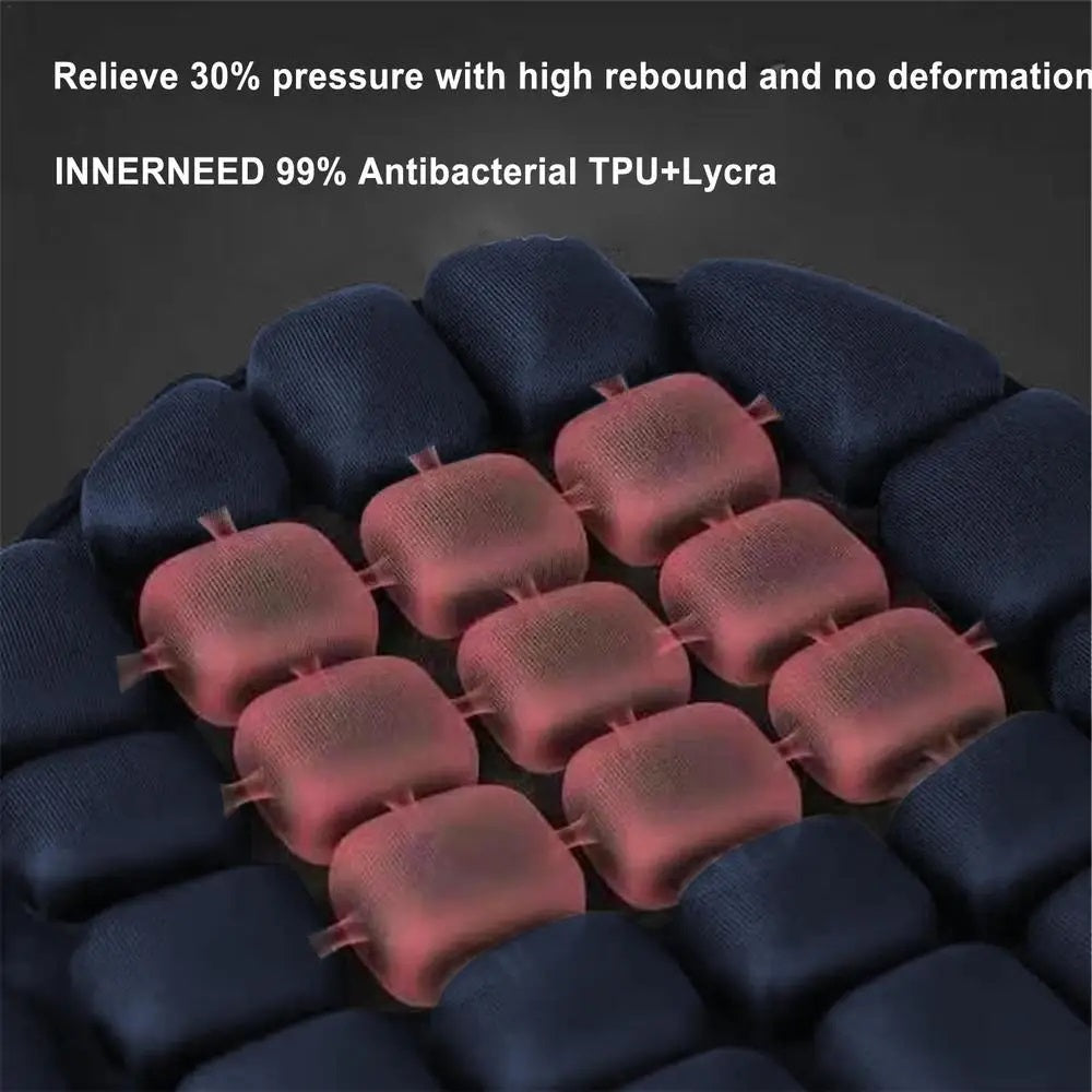 Motorcycle 3D Breathable Non-Slip Seat Cushion Pad – Pain Relief Comfort Cover for CD 70, CD 100, GS 150, GR 150, YBR and Similar Bike Seats