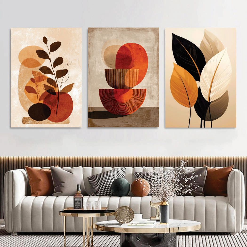 Set of 3 Premium Wall Art Photo Tiles – Modern Home Decor Sets 8x11