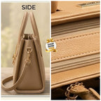 Charles And Keith 2 Zipper Bag Leatherette Handbag With Small Cat Charm And Detachable Shoulder Strap