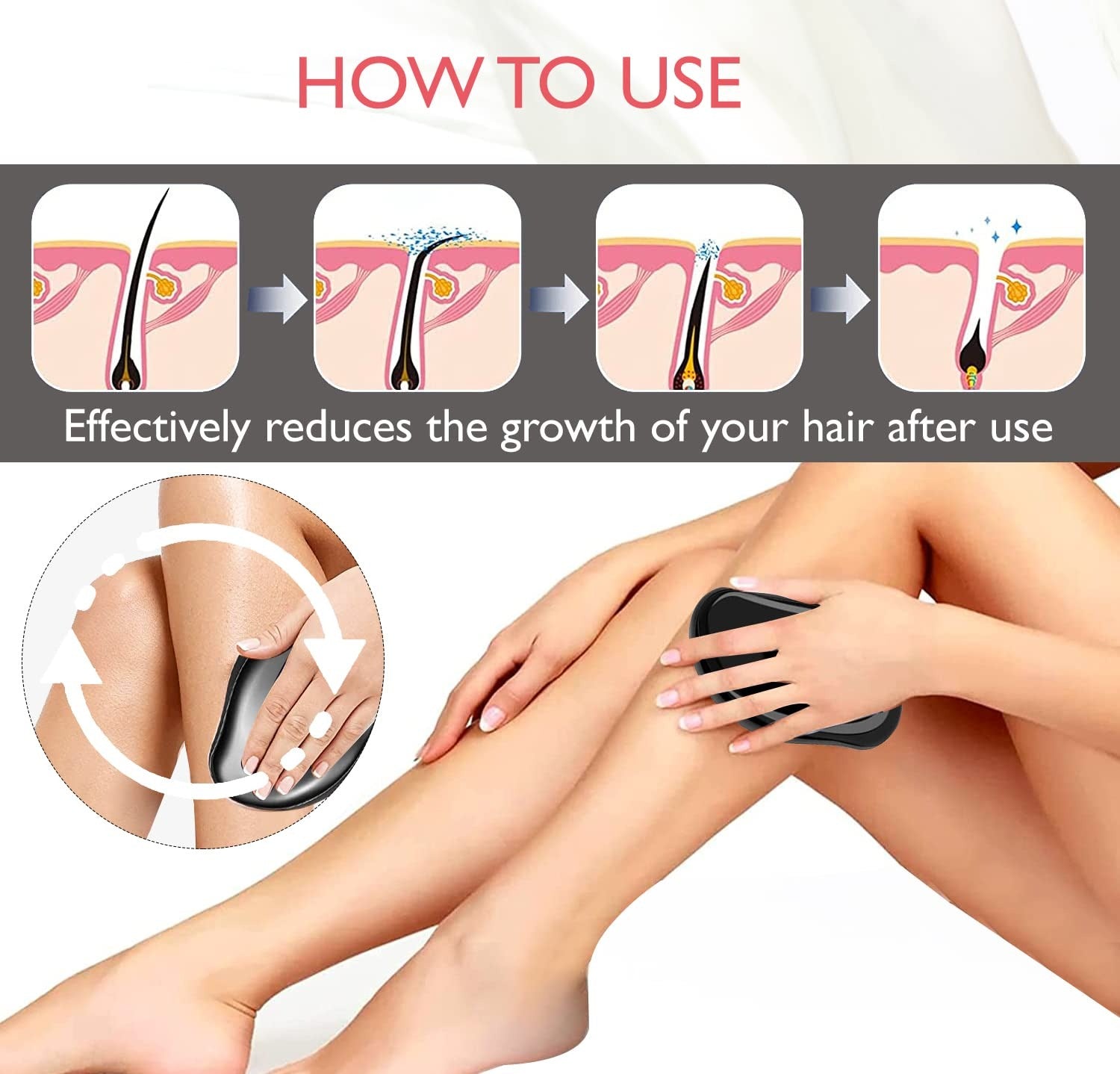 Crystal Hair Remover Easy Smooth Skin Solution For Effortless Hair Removal And Gentle Exfoliation (Random Colors)