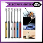 USB Rechargeable Electric Arc BBQ Lighter Windproof Flameless Plasma Lighter with 360° Flexible Neck and LED Battery Indicator for Kitchen Candles BBQ