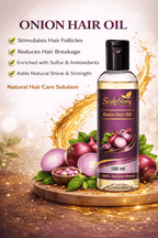 Onion Hair Oil – Natural Hair Growth & Anti-Hair Fall Oil with Sulfur & Antioxidants | Strengthens Roots & Adds Shine | 100 ml