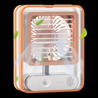 Rechargeable Portable Desktop Air Conditioner USB Mini Air Cooler Fan With Spray Humidifier Purifier | 3 Speed