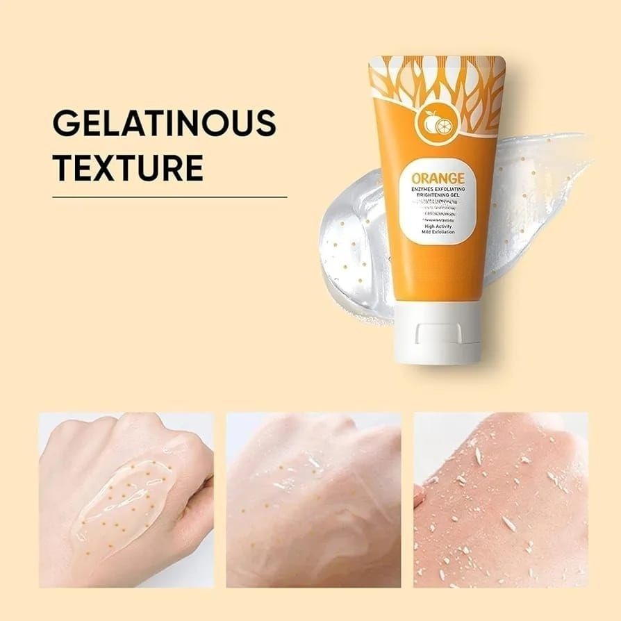 Orange Enzyme Exfoliating Gel – 60g | Brightening, Nourishing & Citrus Skincare for Radiant, Glowing, Healthy Skin
