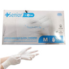 Senior Latex Examination Powdered Gloves – 100 Pcs Box, Premium Quality Disposable Medical Gloves For Professional Use, White Color