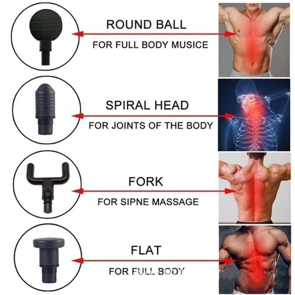Blueidea Facial Gun Deep Muscle Massager BLD-740 – Rechargeable 30W Facial & Muscle Relaxation Device (Random Color)