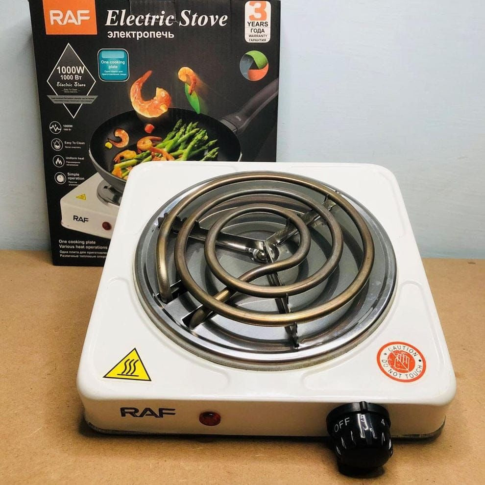 RAF 1000W Single Electric Stove – Portable Hot Plate Countertop Cooker with Adjustable Temperature Control & Overheat Protection