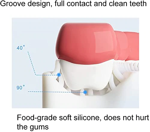 360 Degree U-Shaped Baby Toothbrush [Pack of 2] | Children Child Toothbrush Teethers Baby Brush Silicone Teeth Oral Care Cleaning | (Random Color)