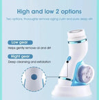 Cnaier 4 in 1 Electric Cleanser | Facial Cleansing Brush &amp; Massager - Face Brush Set | Electric Rotating Face Scrubber for Deep Cleaning, Exfoliating, Blackhead Removing AE-8286