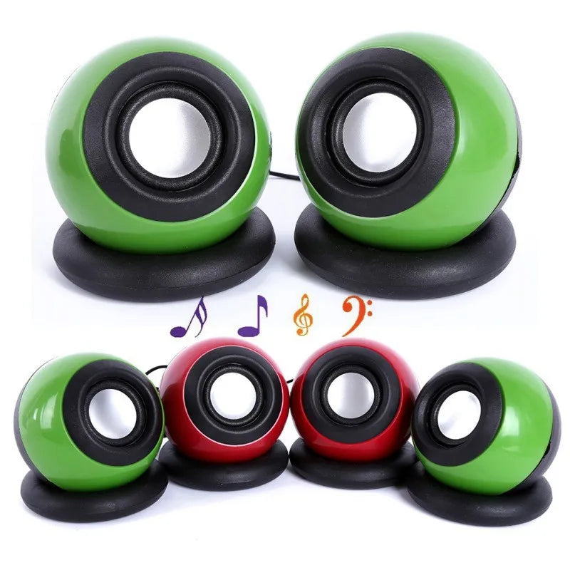 (Pair)  IF-10 USB 2.0 Mini USB Speaker for Laptop and Desktop (random color)