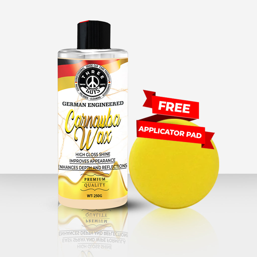 Carnauba Wax – Deep Gloss – Mirror Shine – Long-Lasting Protection | THREE GUYS – German Engineered – 250g