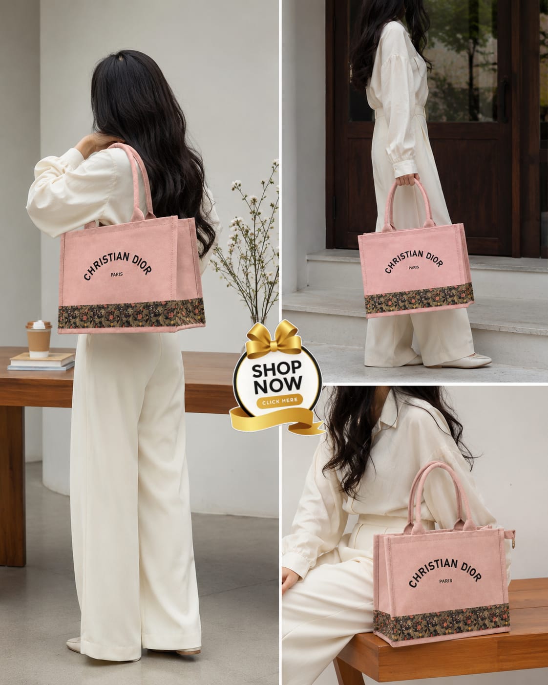 Stylish Canvas Tote Bags Collection Set Featuring Five Distinct Colors And Elegant Typography For Modern Fashion