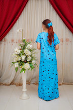 Moonlit Mist 3 Piece Nightwear Set for Women – Free Size Soft Jersey Interlock Nighty with Panty & Poni