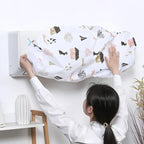 Ac Protective Dust Cover  Cute Cartoon Printing Dust Cover for air condition (Random design &amp; Color)1 ton